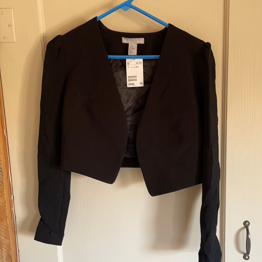 H&M Bolero Jacket size 10, black, new with tags.